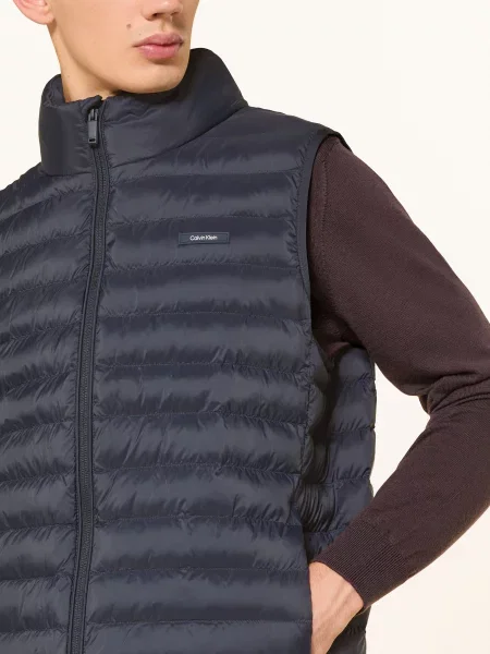 Calvin Klein Kamizelka Pikowana blau granatowa