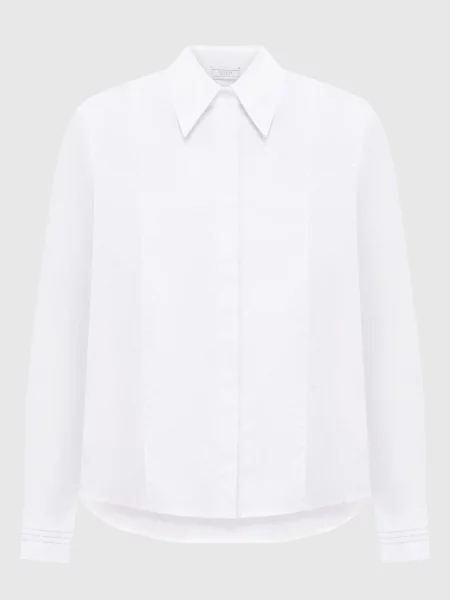 Блуза з шовком з ланцюжком моніль Peserico біла