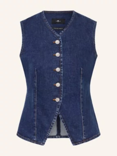 7 For All Mankind Džínová Vesta tmavě modrá