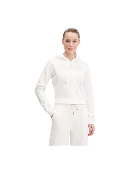 Guess bluza PRIMULA z kapturem z aplikacją biały