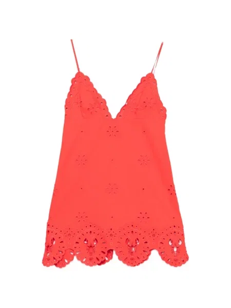 Rochie mini Retrofete cu broderie roșu