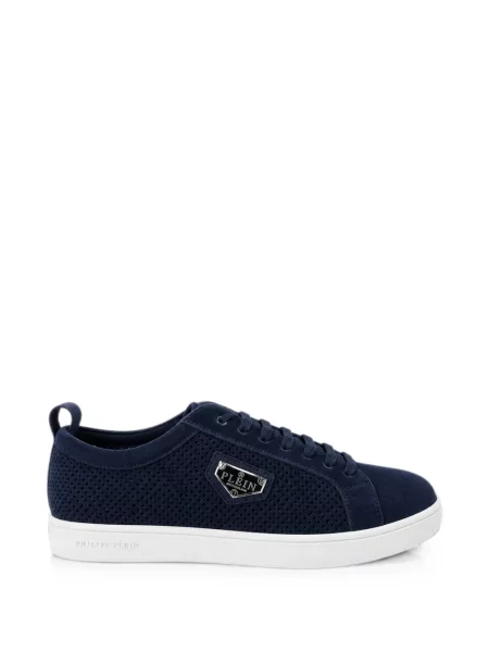 Sneakerși Philipp Plein din piele de căprioară albastru