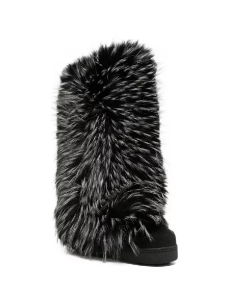 Botine Inuikii din piele de oaie negru