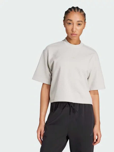 Футболка спортивна adidas перероблений бежевий
