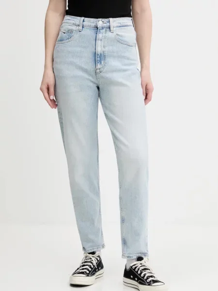 Tommy Jeans jeansy high waist niebieskie