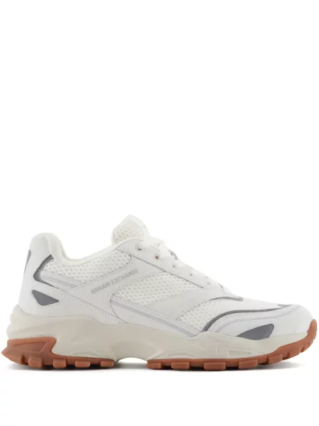 Sneakerși Armani Exchange din piele alb