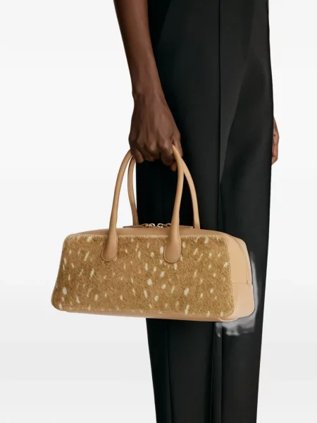Geantă shopper Loulou De Saison cu imagine maro