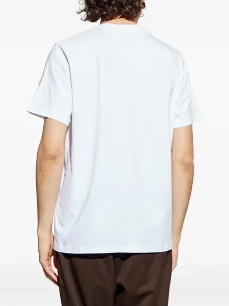Tricou Moncler cu imagine alb