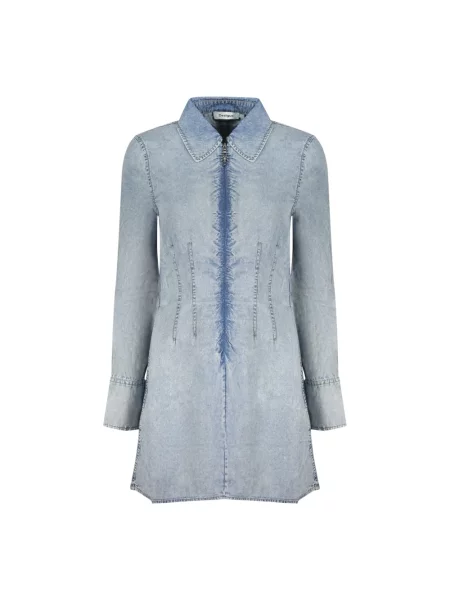 Krótka sukienka Desigual garniturowa niebieska