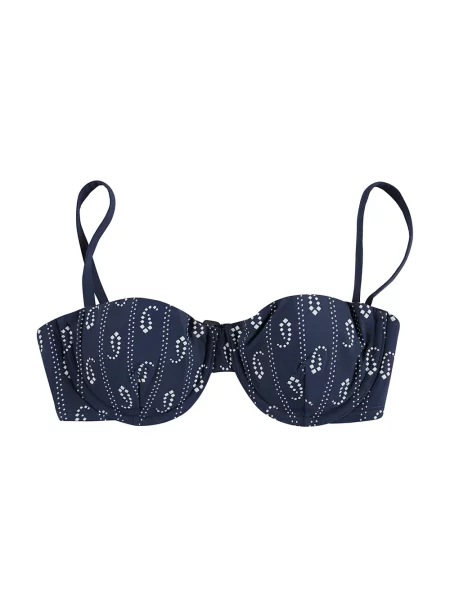 Top Tory Burch z nadrukiem niebieski