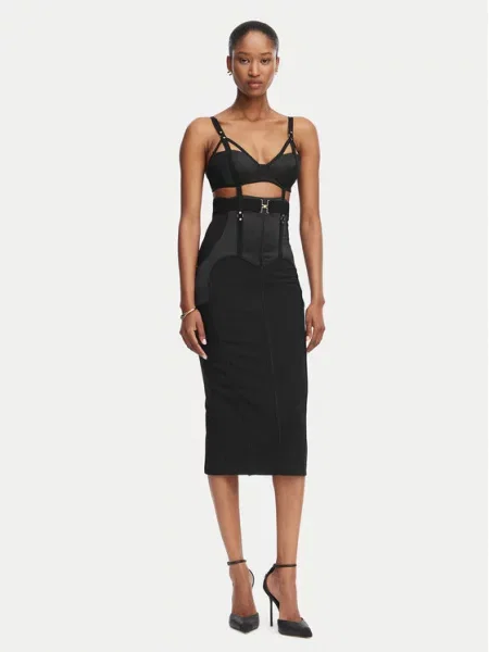 Elisabetta Franchi Cocktail obleka črna