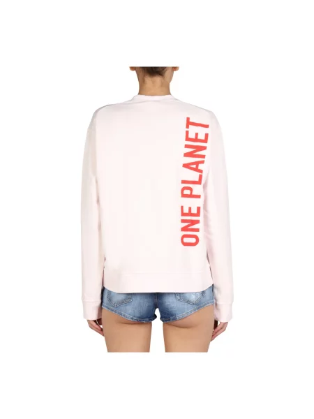 Bluza nierozpinana Dsquared2 z okrągłym dekoltem różowa