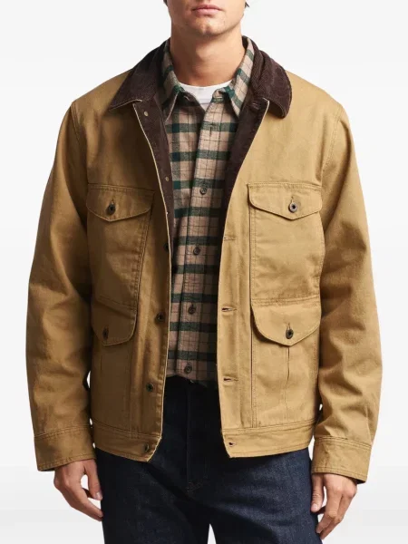 Gulerat geacă Filson de catifea cord maro