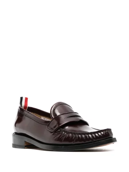 Iš natūralios odos loaferiai Thom Browne raudona