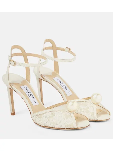 Sandale Jimmy Choo din piele alb