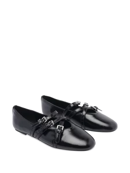 Malé baleríny Michael Michael Kors s potiskem s otevřenou patou černé