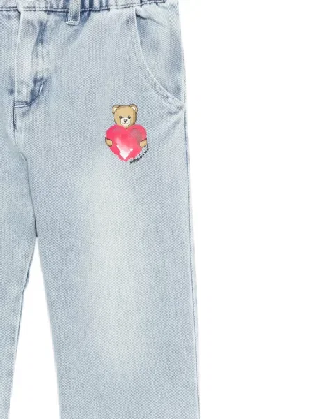 Spodnie dziecięce Moschino niebieskie
