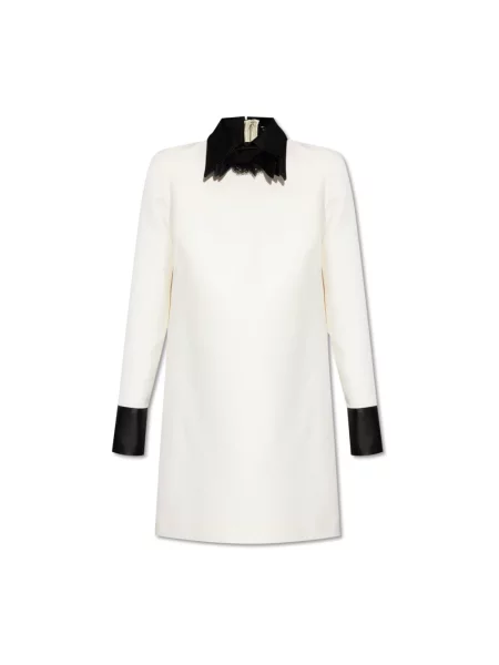 Sukienka Dolce And Gabbana wełniana beżowa