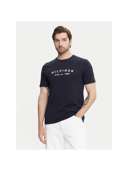 Tommy Hilfiger Majica Fathers Day Mornarsko Regular Fit modra