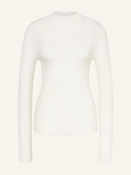Boss Sweter Foliora weiss beżowy