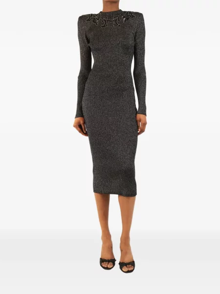 Rochie midi Christopher Kane tricotate negru