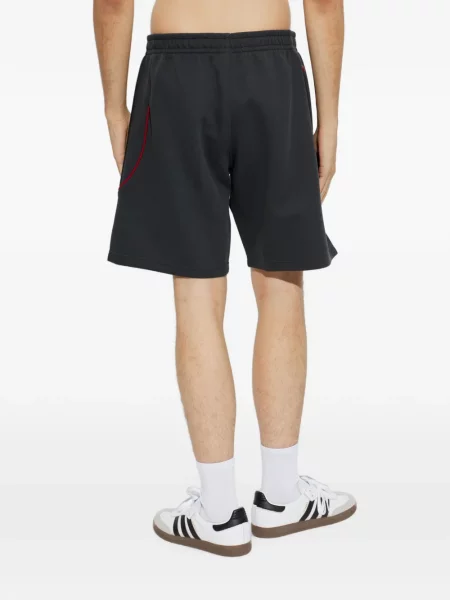 Pantaloni scurți Adidas cu broderie alergare în carouri roșu