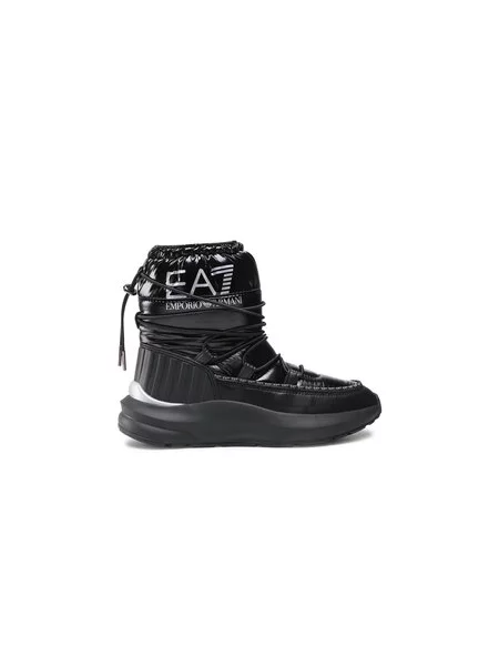 Kozačky Ea7 Emporio Armani černé