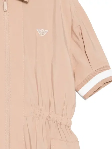 Sukienka dziecięca Emporio Armani brązowa
