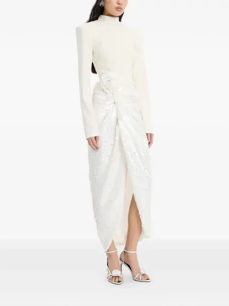 Rochie midi Rotate Birger Christensen alb