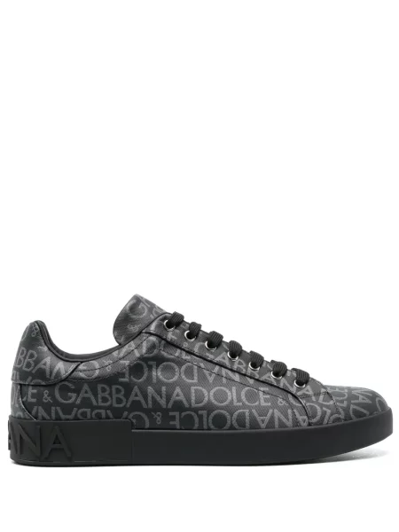 Sneakerși Dolce & Gabbana Portofino din jacard negru