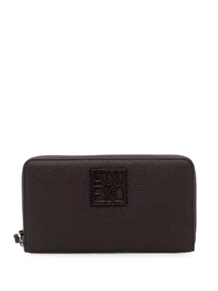 Portofel Armani Exchange cu autograf maro