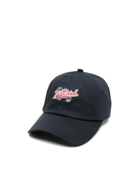 Czapka z daszkiem Woolrich z logo niebieska