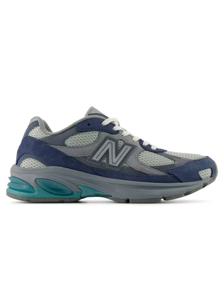 Sneakersy New Balance skórzane na siłownię niebieskie
