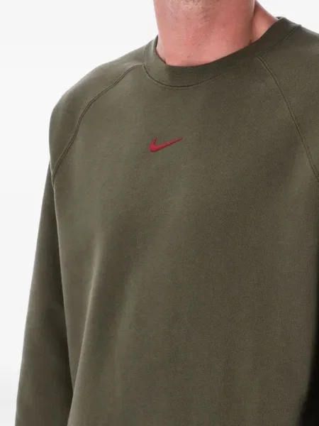Tricou Nike din fleece alergare cu decolteu rotund gri