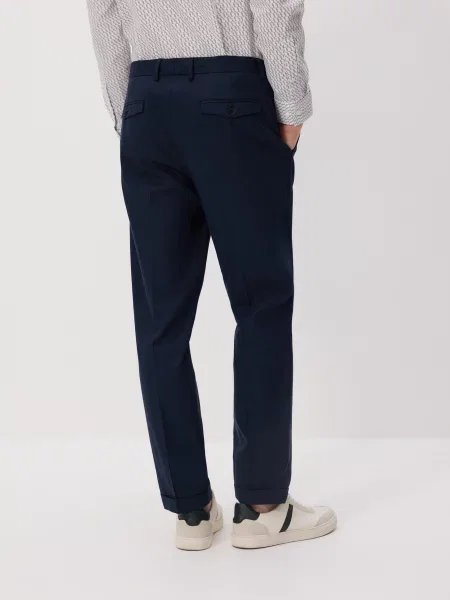 Льняные чиносы Reserved синие