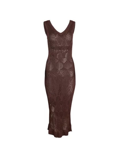 Rochie midi Staud tricotate maro