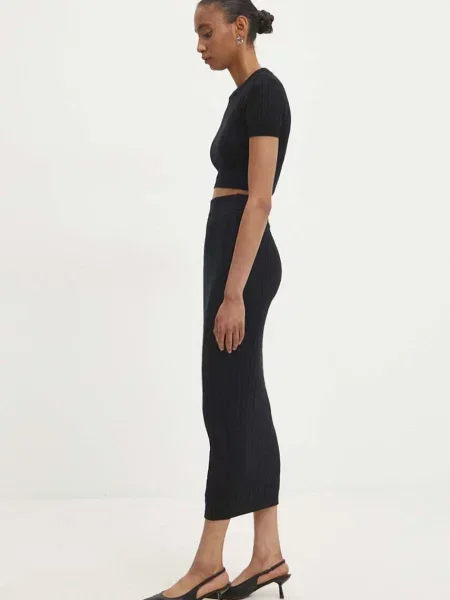 Пуловер и пола Answear Lab черно