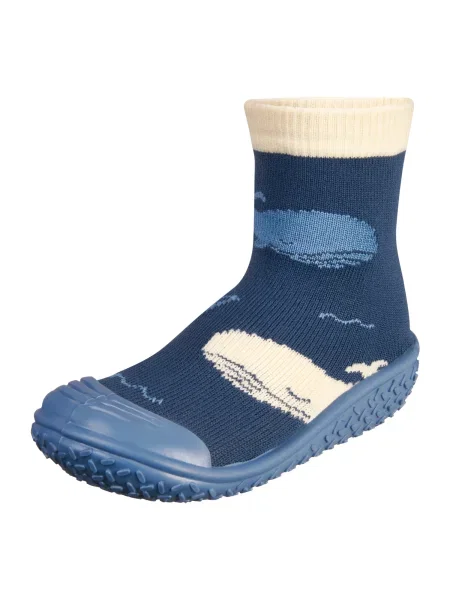 PLAYSHOES Natikače morsko plava / svijetloplava / vuneno bijela