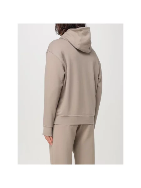 Bluza z kapturem Emporio Armani klasyczna biała