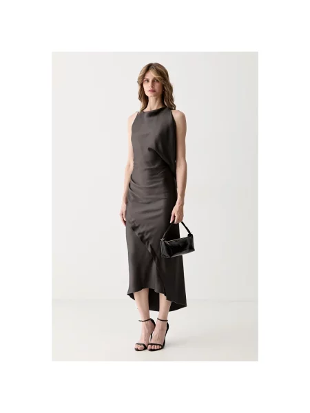 Sukienka midi Victoria Beckham czarna
