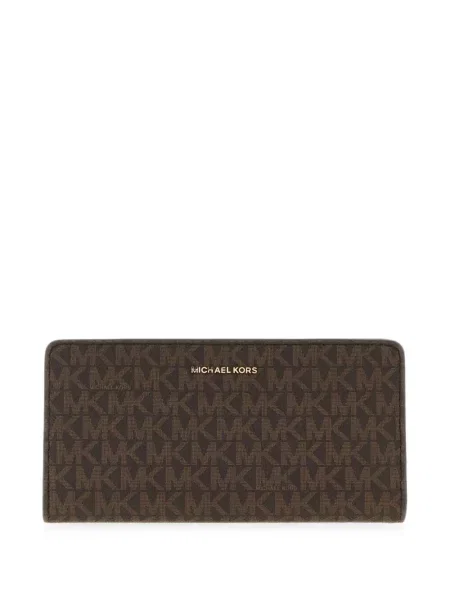 Pocnitură geantă Michael Michael Kors cu autograf din piele maro