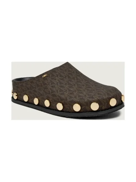 Michael Kors Mules încălțăminte HENSLEY cu adaos de piele maro