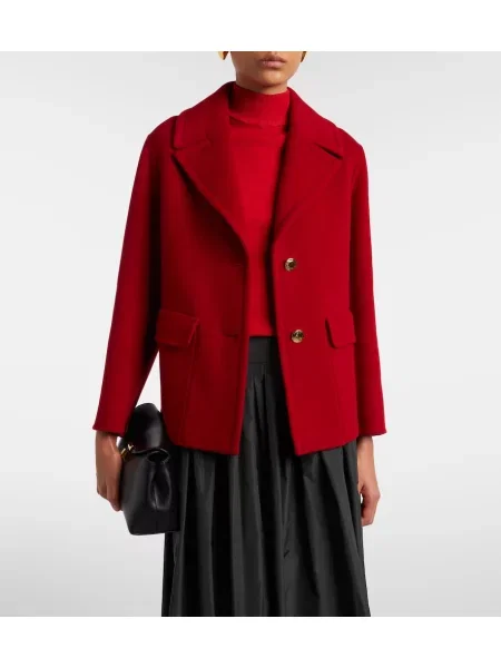 Geacă 's Max Mara de lână roșu
