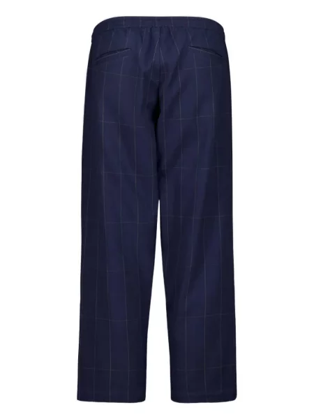 Pantaloni Baziszt în carouri albastru