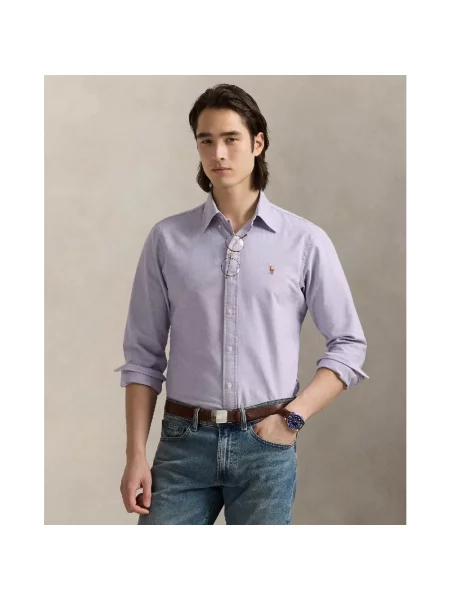 Koszula Polo Ralph Lauren z twillu fioletowa