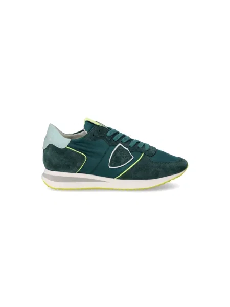 Buty do biegania Philippe Model zamszowe do biegania zielone