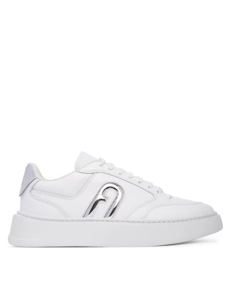 Furla Buty Kobieta Beżowy 39 EU Beige Sport Lace-Up Sneakers białe