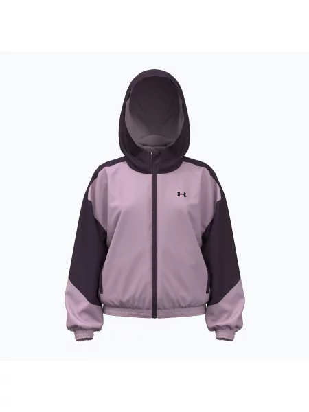 Gyerek kabát Under Armour G Icon Woven Full Zip purple echo/mauve pink/black. Méret: XS fekete