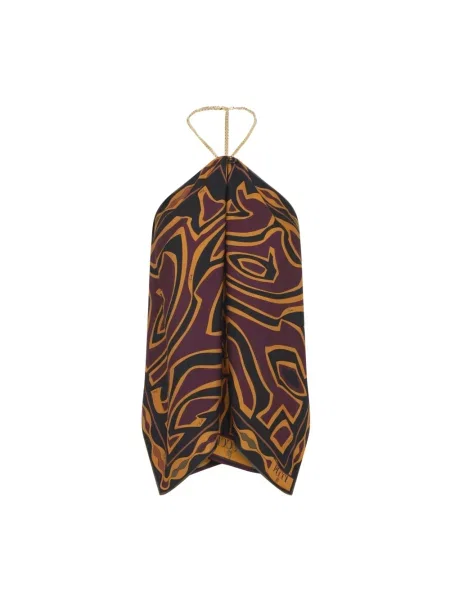 Jedwabny top Pucci z dekoltem halter