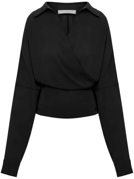 Bluză Philosophy Di Lorenzo Serafini cu decolteu în V negru